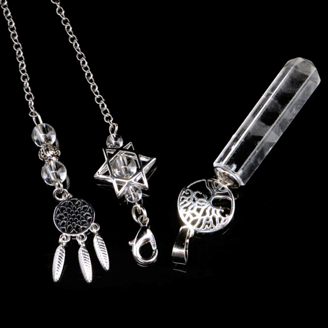 ペンデュラム 水晶 クリスタルクォーツ ダウジング 天然石ツリーオブ