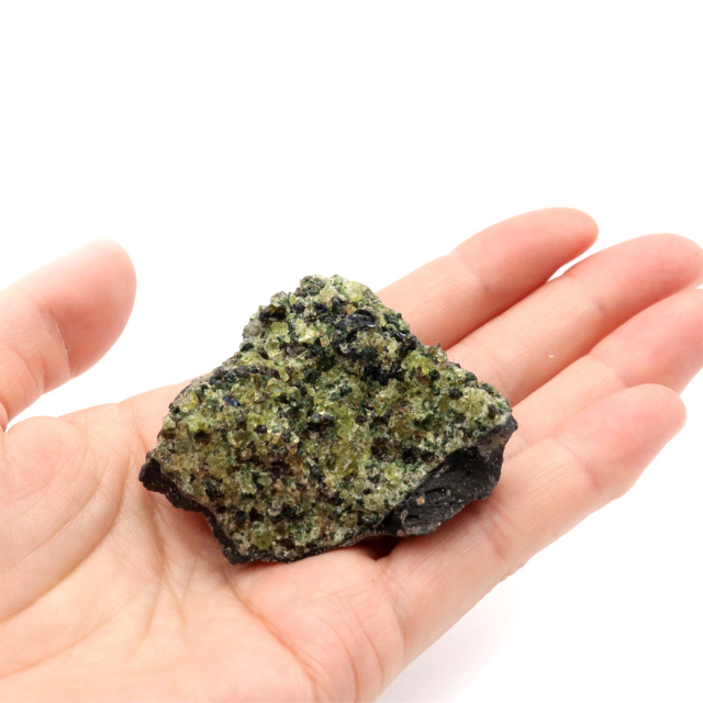 ペリドット 原石 ノルウェー産 1点もの 母岩付き 標本 ツーソン展示会商品 橄欖石 鉱物 結晶 天然石