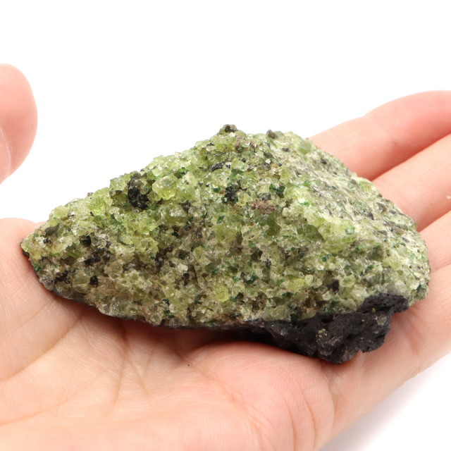 ペリドット 原石 ノルウェー産 1点もの 母岩付き 標本 ツーソン展示会商品 橄欖石 鉱物 結晶 天然石