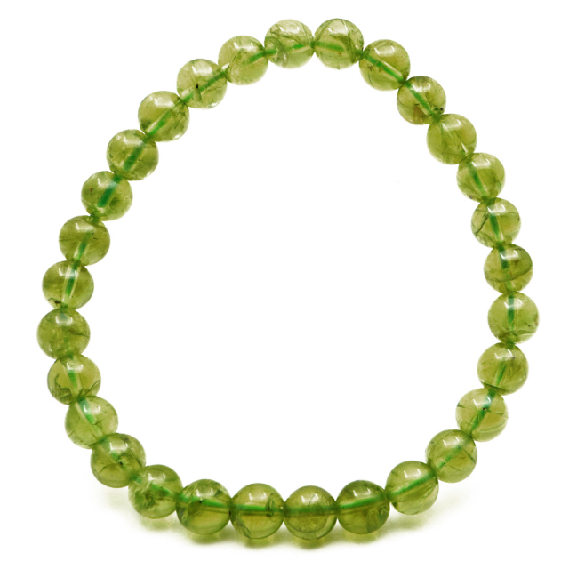 ペリドット ブレスレット 8月 誕生石 天然石 パワーストーン 1点物 橄欖石