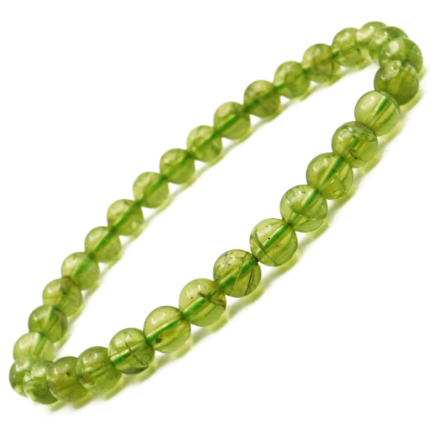 ペリドット ブレスレット 8月 誕生石 天然石 パワーストーン 1点物 橄欖石