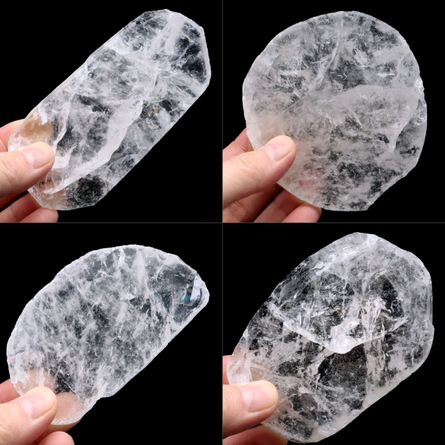 水晶 クリスタルクォーツ スライス 原石 ナチュラル 浄化 プレート
