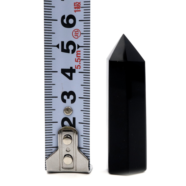 オブシディアン六角柱 ポイント Sサイズ 高さ 5cm前後 1個売り 天然石 黒曜石 ポリッシュ 研磨磨き 原石 鉱物