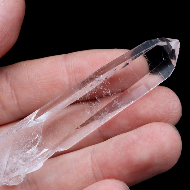 天然 水晶 ポイント ブラジル ゼッカ産 クリスタルチューナー付き 透明感が美しい ゼッカクォーツ 原石