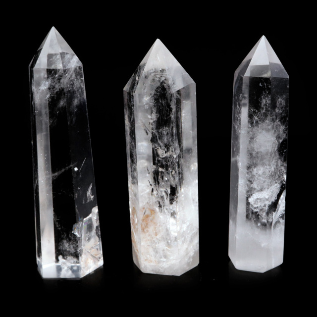 天然 水晶 六角柱 ポイント Mサイズ 高さ 7-8cm前後 1個売り 研磨磨き