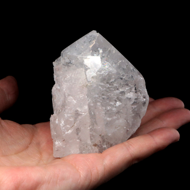 水晶 ポイント 底切り ロッククリスタル 原石 ブラジル産 天然石 1点物 パワーストーン 浄化 ヒーリング 置き物 4月 誕生石