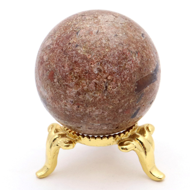 パイライト イン ガーデンクォーツ 丸玉 台座付き 庭園水晶 黄鉄鉱 天然石 Pyrite 1点もの