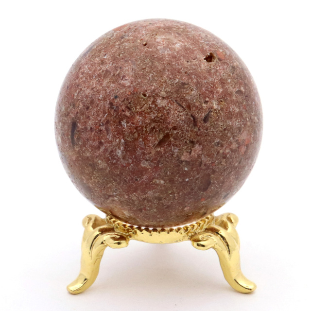 パイライト イン ガーデンクォーツ 丸玉 台座付き 庭園水晶 黄鉄鉱 天然石 Pyrite 1点もの