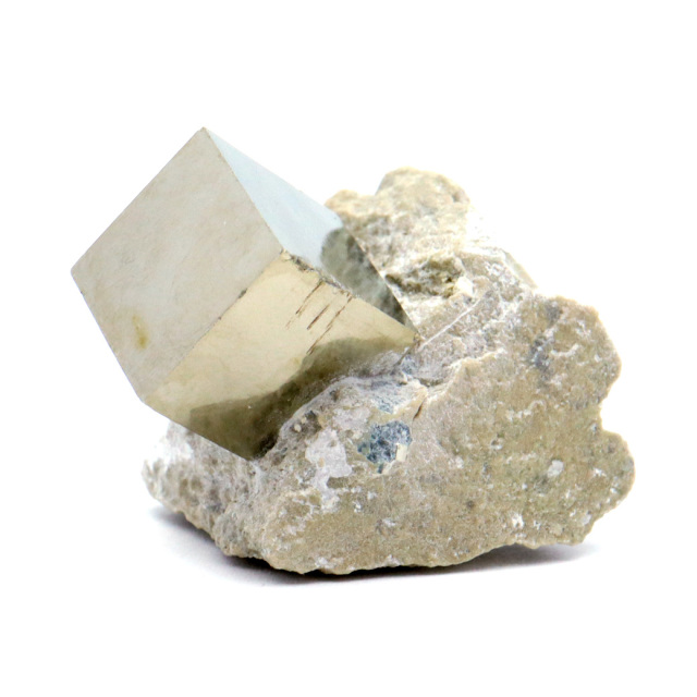 パイライト 原石 母岩付き スペイン ナバフン産 キュービック 結晶 1点もの 黄鉄鉱 pyrite パワーストーン 天然石