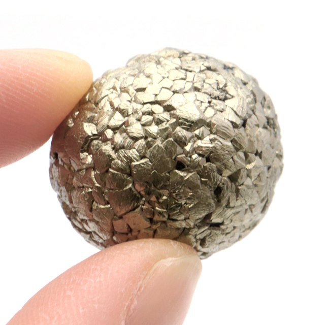 パイライト 原石 たまご型 球 丸玉 自然が生み出した形状 約30g ペルー