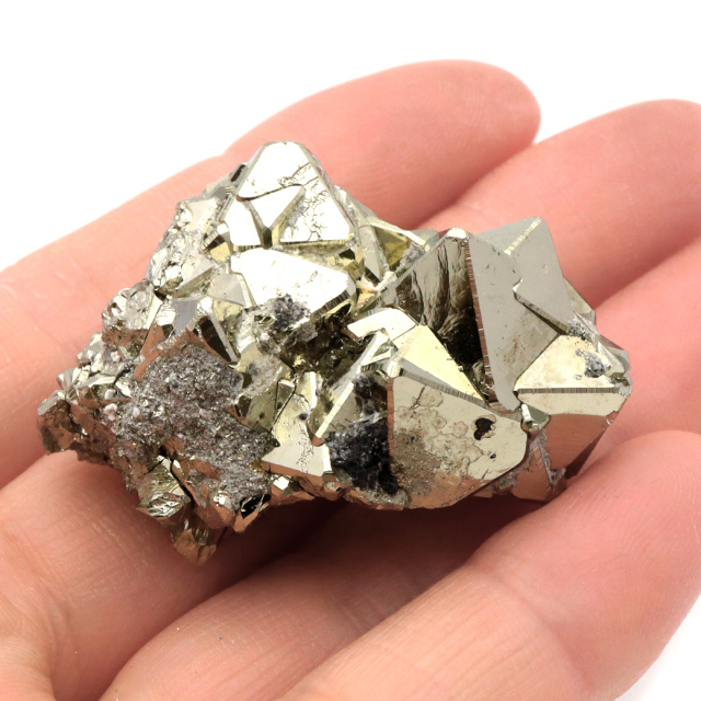 パイライト 原石 オクタグラム AAA ペルー産 1点もの ツーソン展示会商品 黄鉄鉱 pyrite パワーストーン 天然石