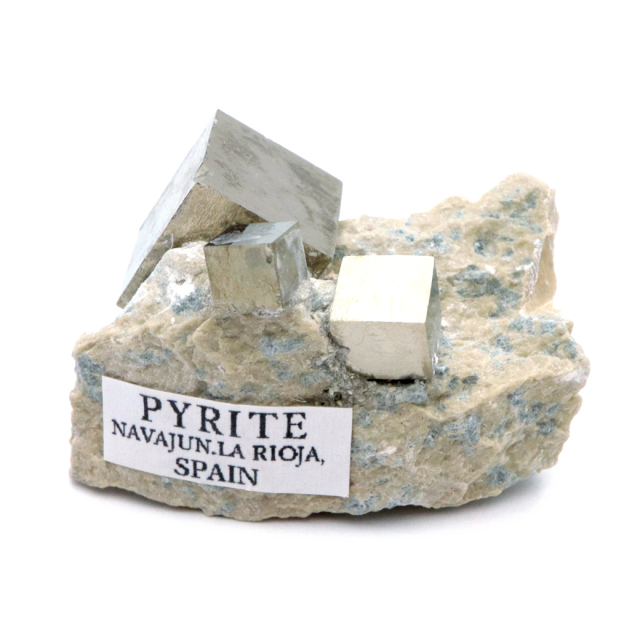 パイライト 原石 母岩付き スペイン ナバフン産 キュービック 結晶 1点もの 黄鉄鉱 pyrite パワーストーン 天然石