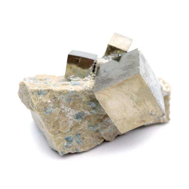 パイライト 原石 母岩付き 約25g スペイン ナバフン産 キュービック