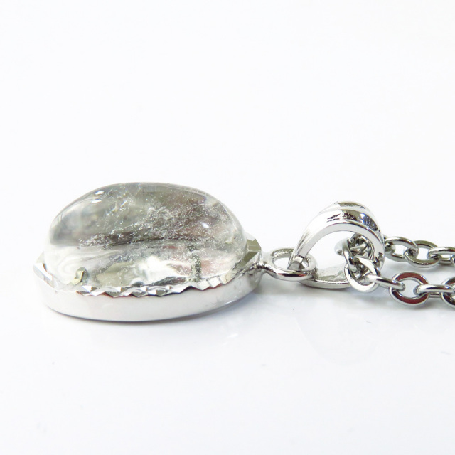 パイライト イン クォーツ ペンダント高品質 Silver925 チェーン付き