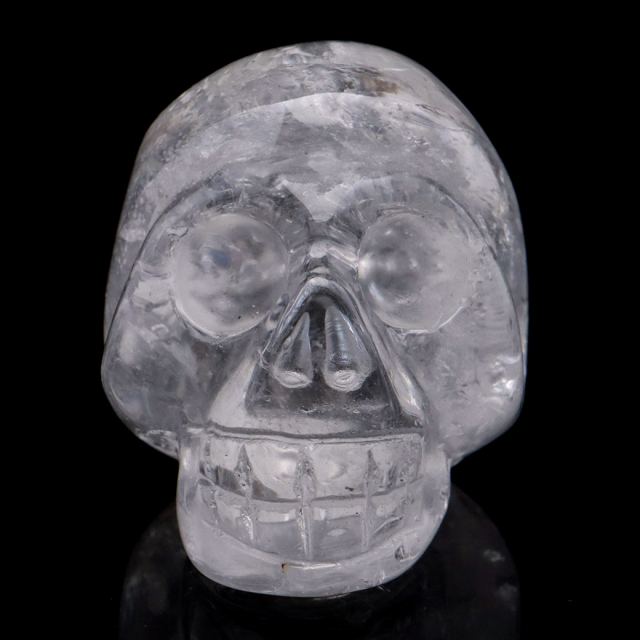 高品質✨水晶スカル　虹入り　骸骨　置物 GOLD STONE クリスタル スカル 天然水晶 虹入り 骸骨 置物 アイリス