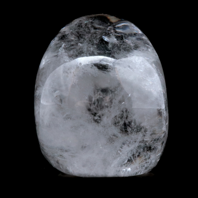 クリスタル スカル 天然水晶 虹入り 骸骨 置物 アイリスクォーツ