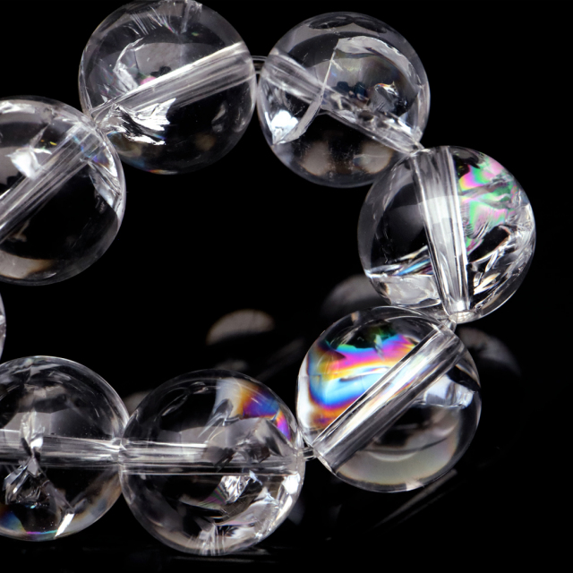 虹入り 水晶 アイリスクォーツ 12mm 3Aブレスレット ヒマラヤ産 天然石 楽天市場】アイリスクォーツ 12mm ブレスレット 天然石 天然水晶