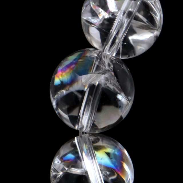 水晶 ブレスレット アイリスクォーツ 天然 虹入り 10mm レインボー 天然石 パワーストーン