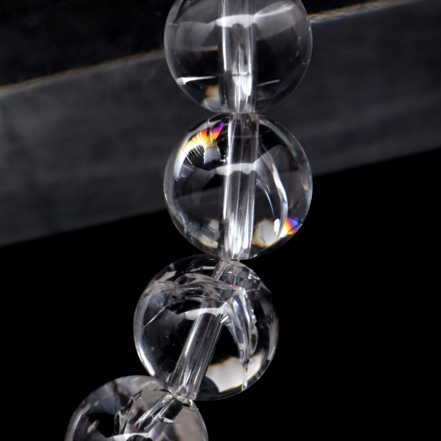 水晶 ブレスレット アイリスクォーツ 天然 虹入り 8mm