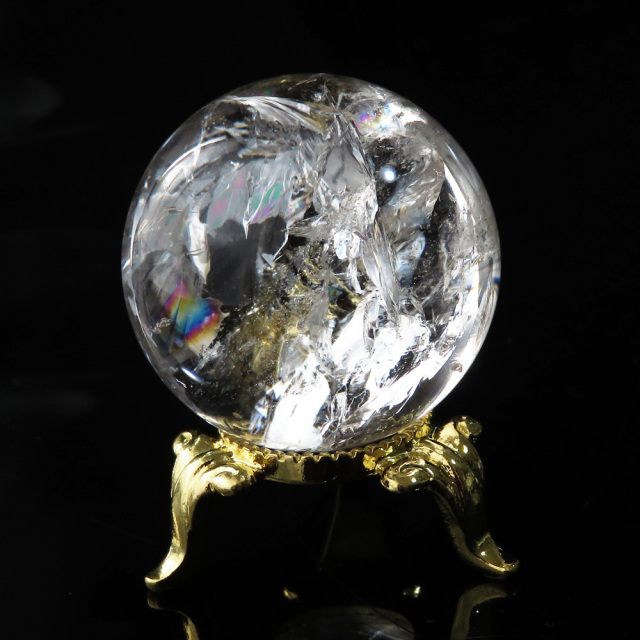 アイリスクォーツ 虹入り 水晶 丸玉  天然石 パワーストーン
