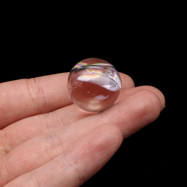 アイリスクォーツ 丸玉 水晶 虹入り AA 天然 台座付き レインボー パワーストーン 天然石