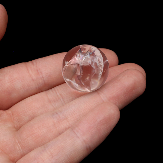 アイリスクォーツ 丸玉 水晶 虹入り AA 天然 台座付き レインボー パワーストーン 天然石