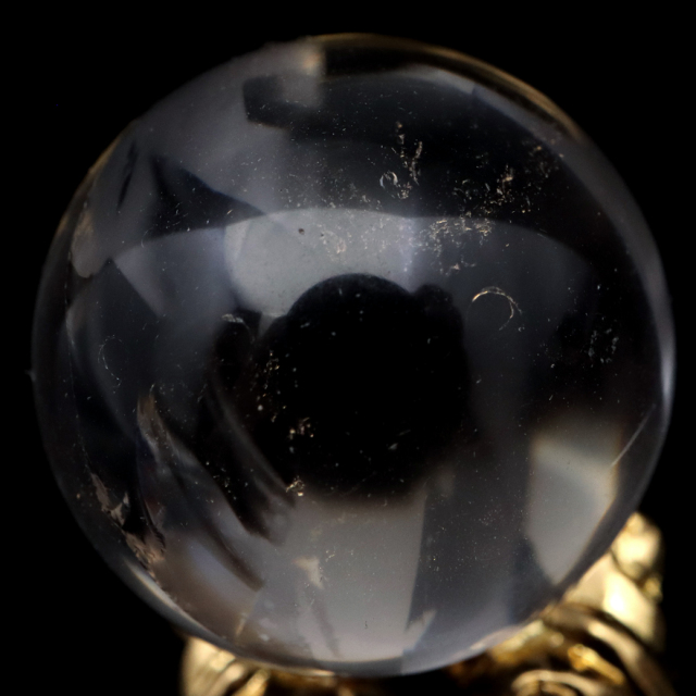 アイリスクォーツ 丸玉 水晶 虹入り AA 天然 直径約22mm 台座付き レインボー パワーストーン 天然石