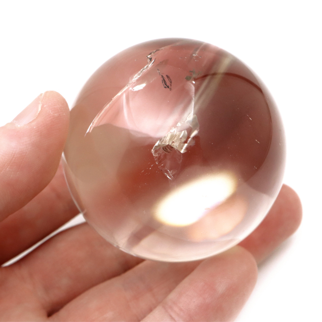 アイリスクォーツ 丸玉 水晶 虹入り AAA 天然 直径約52mm 座布団付き レインボー パワーストーン 天然石