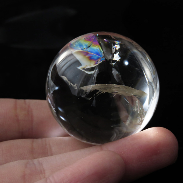 アイリスクォーツ 虹入り 水晶 丸玉  天然石 パワーストーン
