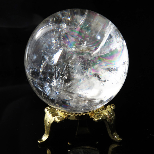 アイリスクォーツ 虹入り 水晶 丸玉  天然石 パワーストーン