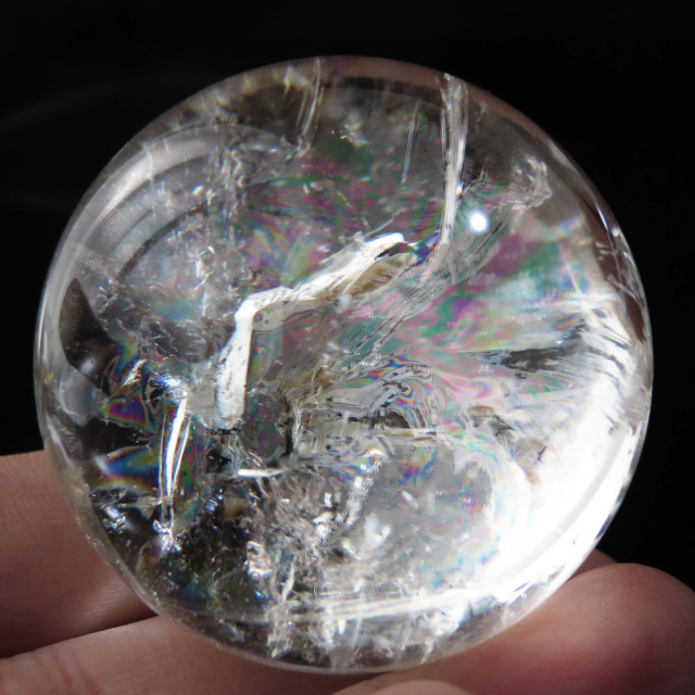 アイリスクォーツ 虹入り 水晶 丸玉  天然石 パワーストーン