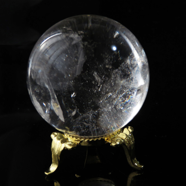 アイリスクォーツ 虹入り 水晶 丸玉 直径約45mm