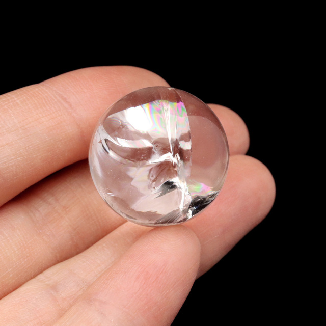 アイリスクォーツ 丸玉 水晶 虹入り 天然 台座付き レインボー パワーストーン 天然石