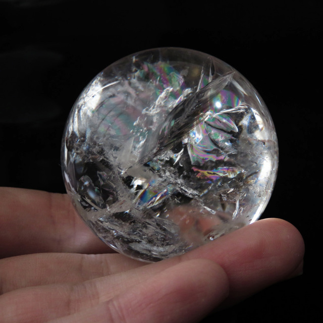 アイリスクォーツ 虹入り 水晶 丸玉  天然石 パワーストーン