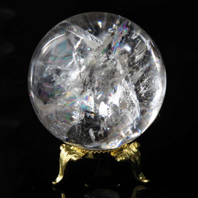 アイリスクォーツ 虹入り 水晶 丸玉  天然石 パワーストーン