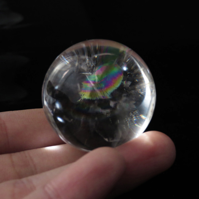 アイリスクォーツ 虹入り 水晶 丸玉  天然石 パワーストーン