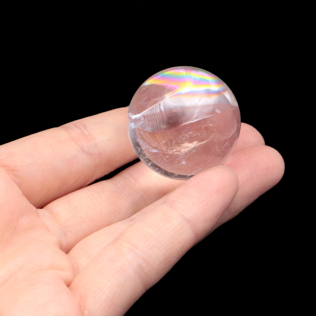アイリスクォーツ 丸玉 水晶 虹入り AA 天然 台座付き レインボー パワーストーン 天然石