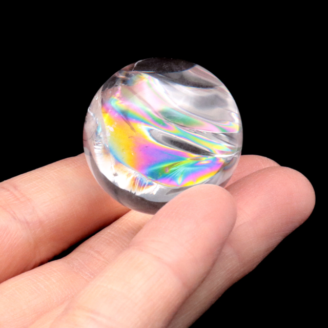 アイリスクォーツ 丸玉 水晶 虹入り AA 天然 台座付き レインボー パワーストーン 天然石