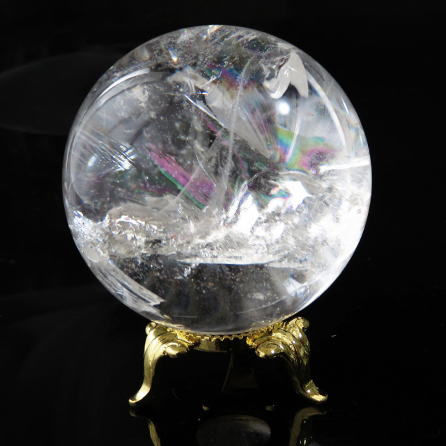 アイリスクォーツ 虹入り 水晶 丸玉  天然石 パワーストーン