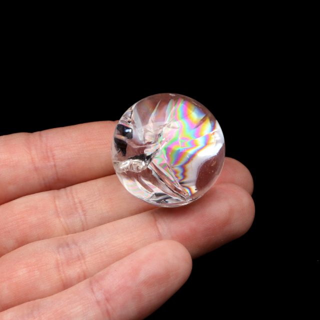 アイリスクォーツ 丸玉 水晶 虹入り AA 天然 台座付き レインボー パワーストーン 天然石 1点もの 置き物 玉 球 本物 風水 グッズ 占い