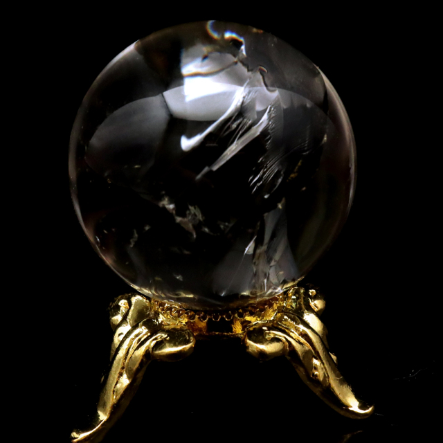 アイリスクォーツ 丸玉 水晶 虹入り AA 天然 台座付き レインボー パワーストーン 天然石 1点もの 置き物 玉 球 本物 風水 グッズ 占い