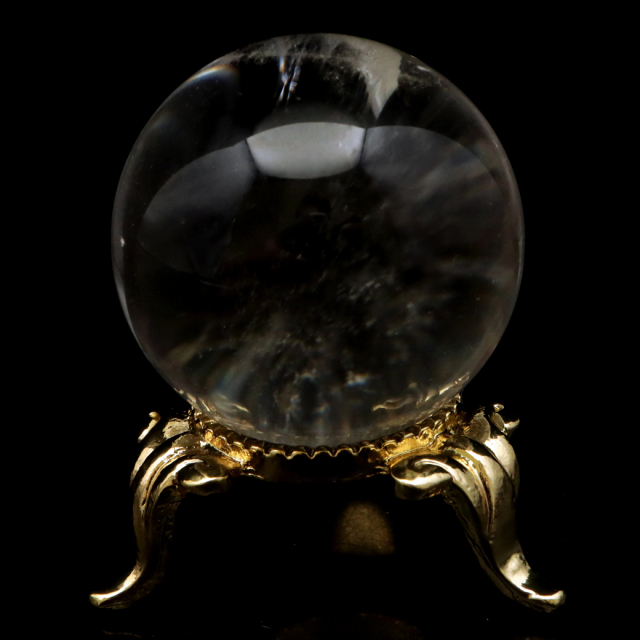 アイリスクォーツ 丸玉 水晶 虹入り AA 天然 台座付き レインボー パワーストーン 天然石 1点もの 置き物 玉 球 本物 風水 グッズ 占い