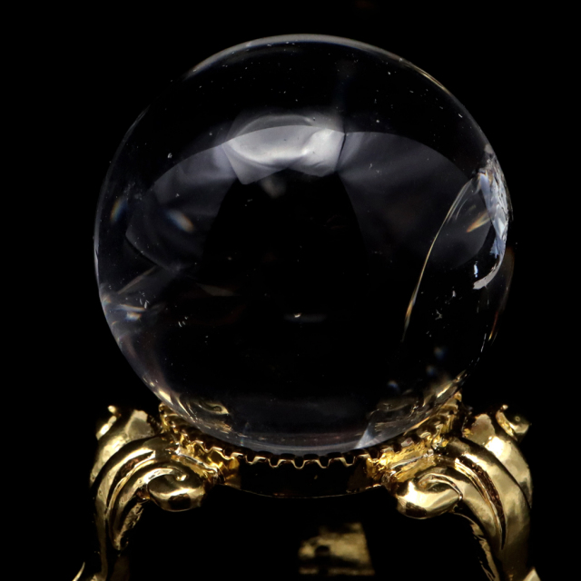 アイリスクォーツ 丸玉 水晶 虹入り AA 天然 台座付き レインボー パワーストーン 天然石 1点もの 置き物 玉 球 本物 風水