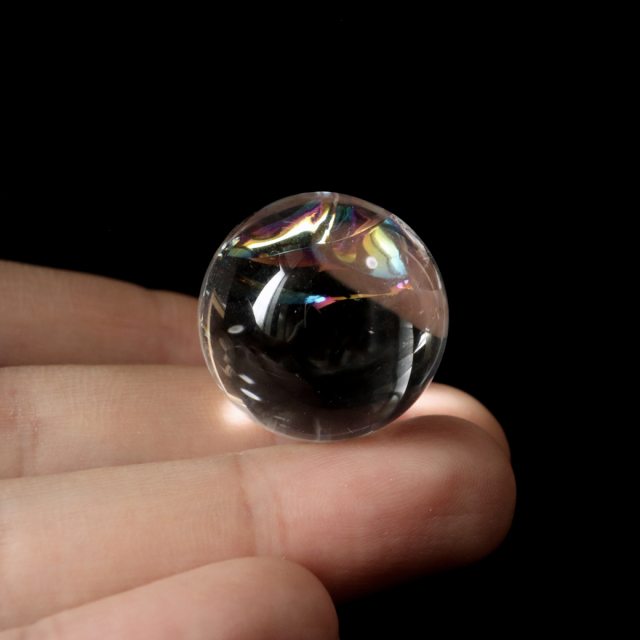 アイリスクォーツ 虹入り 天然 水晶 丸玉 台座付き レインボー パワーストーン 天然石
