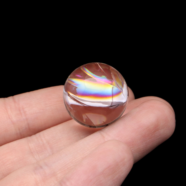 アイリスクォーツ 丸玉 水晶 虹入り 天然 台座付き レインボー パワーストーン 天然石