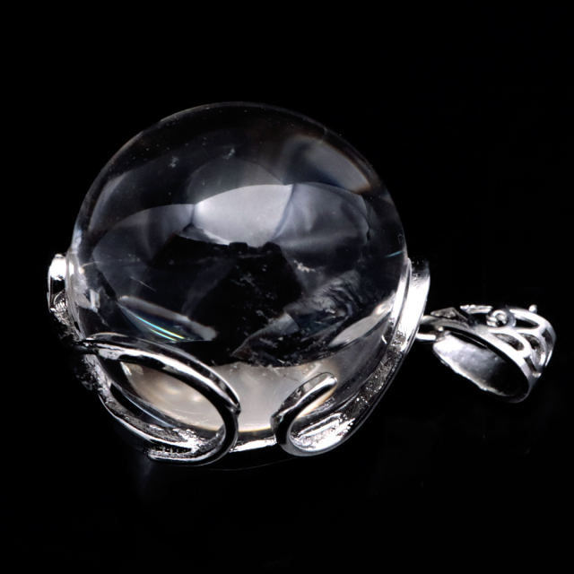 水晶 虹入り ペンダント アイリスクォーツペンダント ネックレスダント 天然石 Silver925 パワーストーン クリスタル