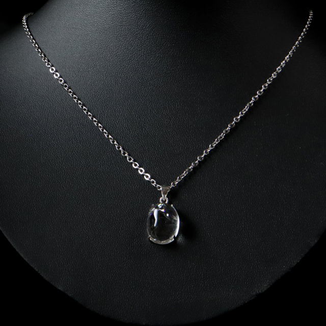 アイリスクォーツ 虹入り 水晶 ネックレス 天然石 ペンダント高品質 Silver925 チェーン付き