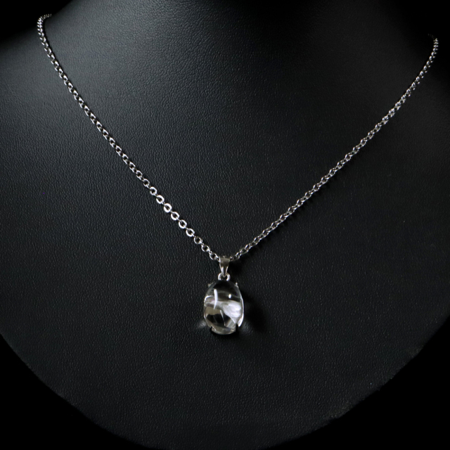 アイリスクォーツ 虹入り 水晶 ネックレス 天然石 ペンダント高品質 Silver925 チェーン付き