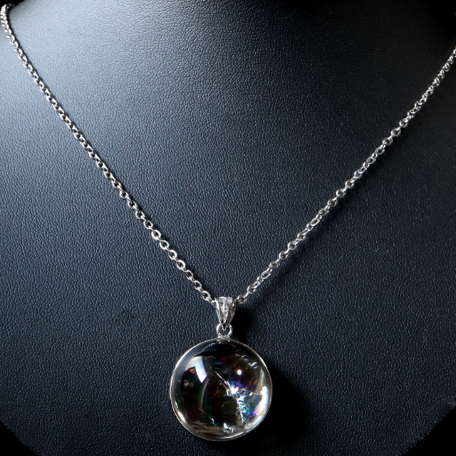 アイリスクォーツ ネックレス AAAランク 虹入り 水晶 天然石 ペンダント 高品質 SILVER925 パワーストーン