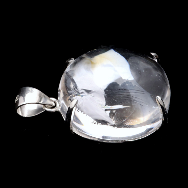 アイリスクォーツ 虹入り 水晶 ネックレス AAA 天然石 ペンダント高品質 Silver925 チェーン付き